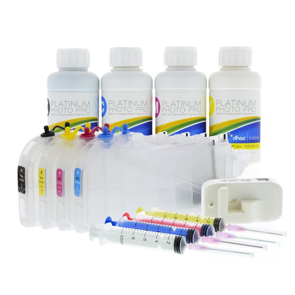 Brother LC3317 LC3319 refillable cartridges with resettable chips for MFC-J5330DW MFC-J5730DW MFC-J6530DW MFC-J6730DW MFC-J6930DW and usb powered chip resetter by rihac